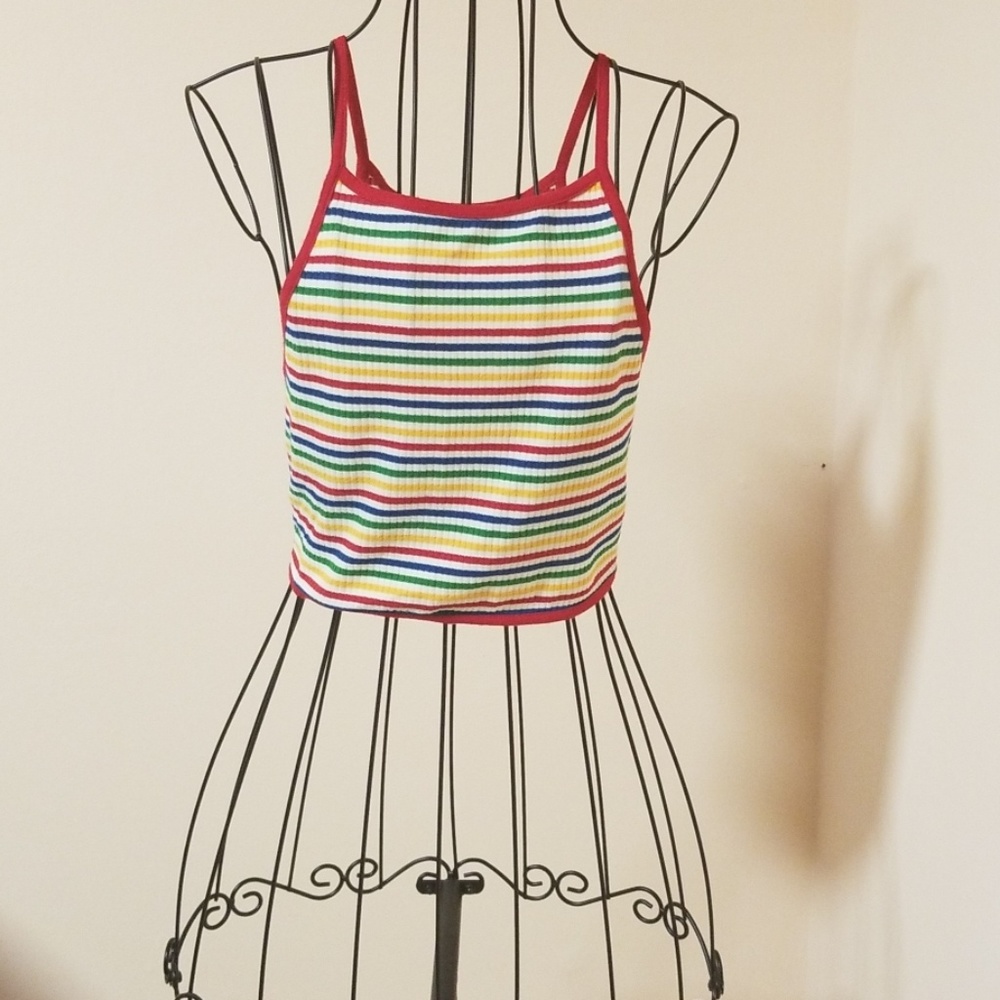 Forever 21 striped crop top size D